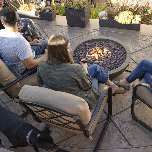 Bond Manufacturing 67505 Mondavi Gas Fire Pit, 28-Inch, Lt Brown- NEW!!! (Damaged from shipping)