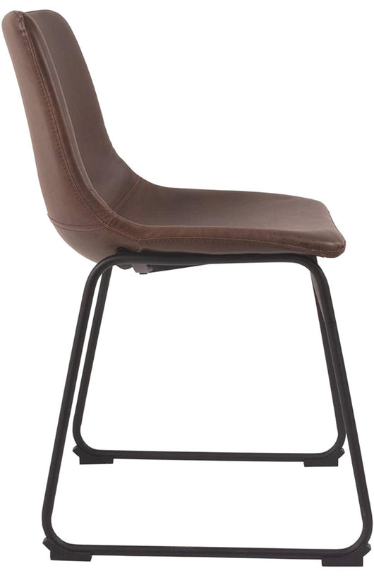 REDUCED!!! Signature Design by Ashley Mid Century Centiar Dining Bucket Chair Set of 2, Black and Brown- NEW IN BOX!!!