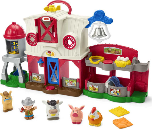 Fisher-Price Little People Farm Toy, Toddler Playset with Lights Sounds and Smart Stages Learning Content, Frustration-Free Packaging**New in box**