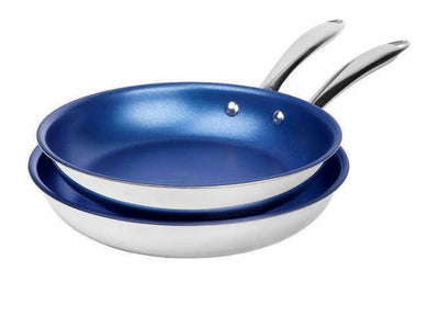 Granitestone Diamond PRO Stainless Steel Tri-Ply Non-Stick Saute Pans, 2-piece (new)