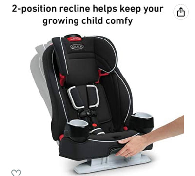 Graco Atlas 65 2 in 1 Harness Booster Seat | Harness Booster and High Back Booster in One, Glacier , 19x22x25 Inch (Pack of 1)- new in box