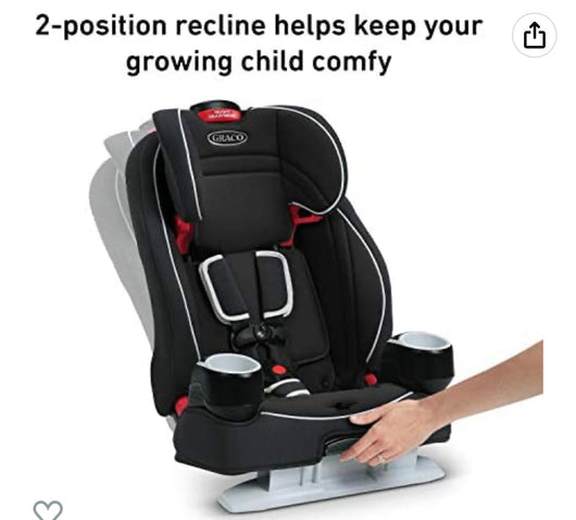Graco Atlas 65 2 in 1 Harness Booster Seat | Harness Booster and High Back Booster in One, Glacier , 19x22x25 Inch (Pack of 1)- new in box