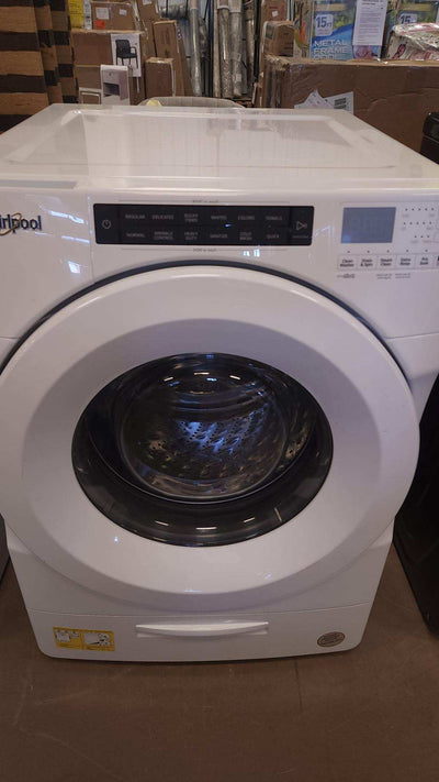 Whirlpool 4.5-cu ft Closet-Depth High-Efficiency Front Load Washer with Load and Go Dispenser - White USED - TESTED & WORKS GREAT!