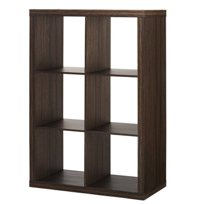 Better Homes & Gardens 6-Cube Storage Organizer, Tobacco Oak**New in Box**