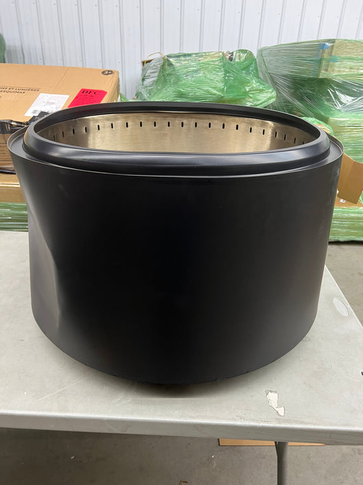 EAST OAK Pan Stove Fire Pit 29", Somkeless Fire Pits for Outside Large Wood Burning Firepit in Pitch Charcoal- NEW OUT OF THE BOX! (Dented on the outside from shipping but otherwise perfect!)