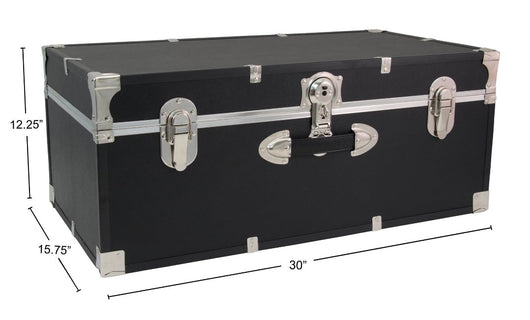 Seward Trunks 25 Gallon Wood, Plastic and Metal Trunk with Lock, Black!! - BRAND NEW!!
