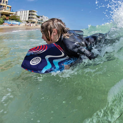 Bloo Tide 40in Bodyboard Blue Sonar Americana graphic top with basic leash, for kids and adults- NEW OUT OF BOX!!!