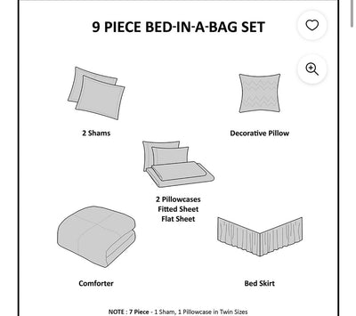 Home Essence Nepal Complete Comforter set, Full size (new In the bag)