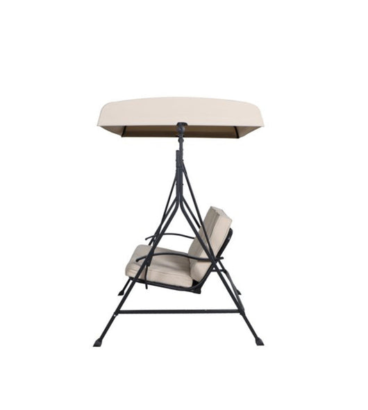 Mainstays Belden Park 2-Person Outdoor Furniture Patio Porch Swing with Canopy, Beige- NEW IN BOX!!!!