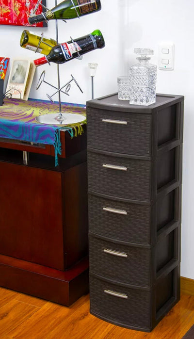 MQ INFINITY 5-Drawer Storage Cabinet in Espresso- NEW IN BOX!