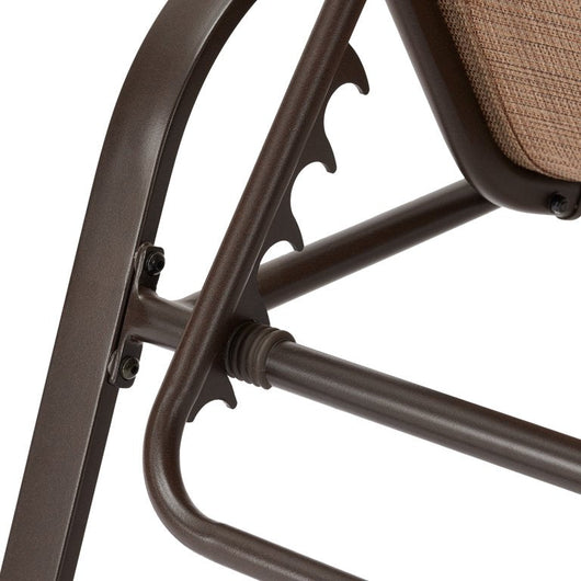 Mainstays Sand Dune Reclining Steel Outdoor Chaise Lounge - Set of 2, Beige/Black**New in Box**