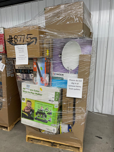 Jumbo huge liquidation pallet- over 7 ft tall ! Pallet number 8775
