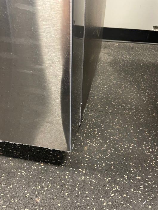 Samsung 22 cu. ft. Smart 3-Door French Door Refrigerator (new with factory plastic still on it. Small dents shown)