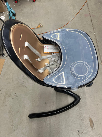 Hot Mom Baby High Chair with 360°Rotate Function,Adjustable Seat Height/Angle Eating Chair,Black- NEW AND ASSEMBLED! (Foot rest is cracked from shipping but otherwise item is perfect)