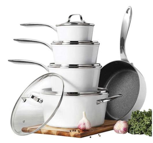 The Rock Zero 10-piece Ceramic Non-Stick Cookware Set- NEW IN BOX!!!