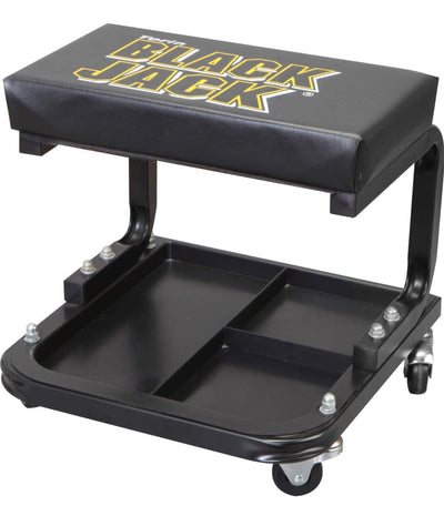 Torin TR6100W Blackjack Rolling Creeper Garage/Shop Seat: Padded Mechanic Stool with Tool Tray Storage, Black- NEW IN BOX!!!