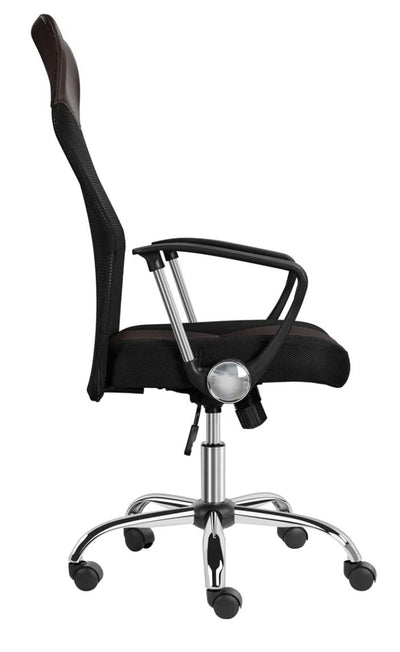 Yaheetech High Back Office Chair Ergonomic Mesh Chair with Swivel, Dark Brown!! NEW AND ASSEMBLED!!