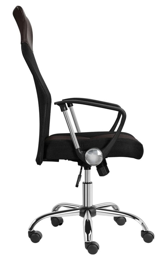 Yaheetech High Back Office Chair Ergonomic Mesh Chair with Swivel, Dark Brown!! NEW AND ASSEMBLED!!