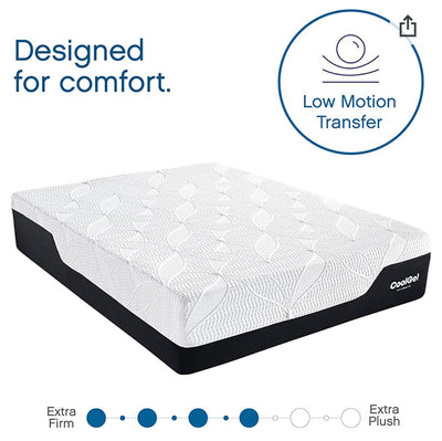 Classic Brands Cool Gel Chill Memory Foam 14-Inch Mattress with 2 BONUS Pillows |CertiPUR-US Certified |Bed-in-a-Box, Queen- new in box
