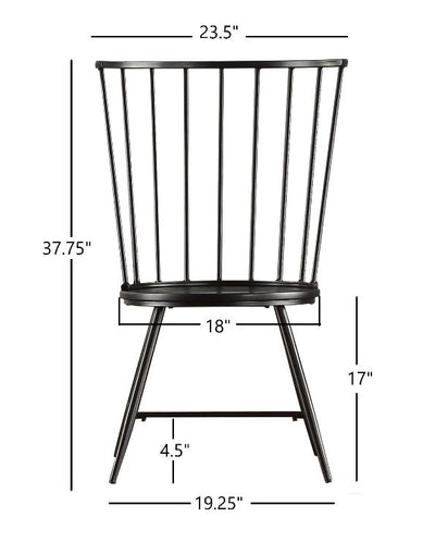 Weston Home Lydford High Back Windsor Dining Chairs, Set of 2, Black!! NEW IN BOX!!