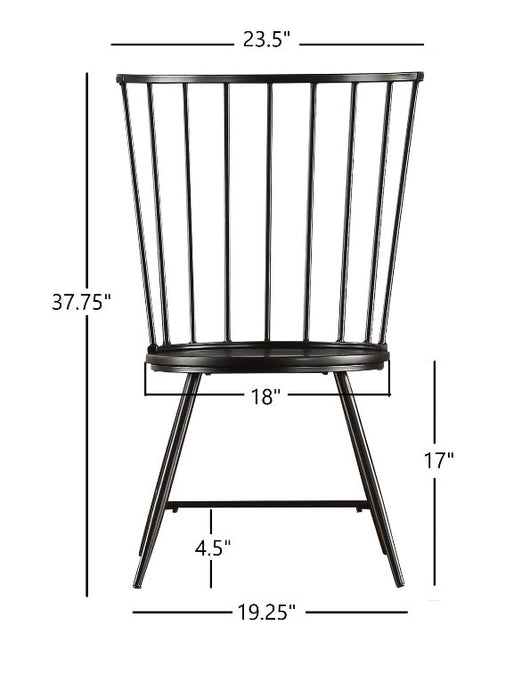 Weston Home Lydford High Back Windsor Dining Chairs, Set of 2, Black!! NEW IN BOX!!