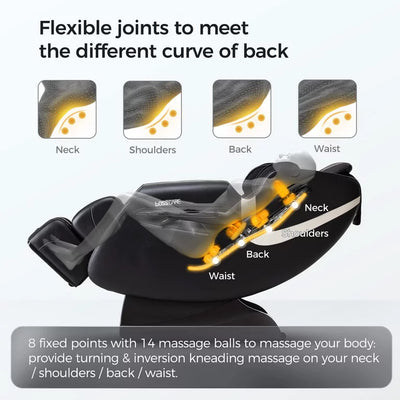 BOSSCARE Assembled Massage Chair Recliner with Zero Gravity Full Body Massage Brown!  -Brand new and assembled (Has one small tear on the top of the back edge, photos shown)