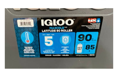 Igloo Maxcold Flip and Tow Latitude 90 Quart Cooler**New **