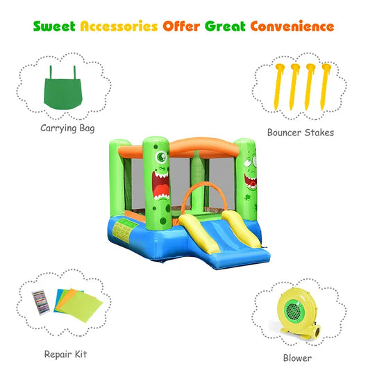 Costway Kids Playing Inflatable Bounce House Jumping Castle Game Fun Slider 480W Blower!  -Brand new in the box