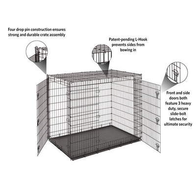 MidWest Homes For Pets XX-Large Double Door Wire Dog Crate, 54"**New in Box**