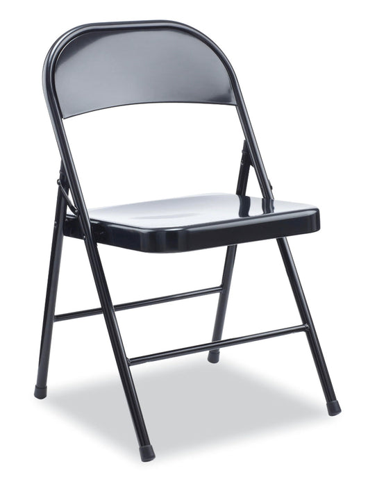 Alera Armless Steel Folding Chair, Supports Up to 275lb, Black, 4 Pack!! NEW IN BOX!!