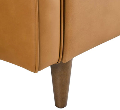 Modway Impart Upholstered Leather Loveseat, Tan!! NEW AND ASSEMBLED!!
