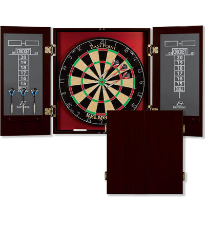 EastPoint Sports Bristle Dartboard and Cabinet Sets- Features Easy Assembly - Complete with All Accessories- NEW IN BOX!!! (Minor damage from shipping)