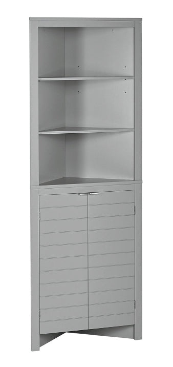 RiverRidge Home Madison Tall Corner Cabinet, Gray!! NEW IN BOX!!