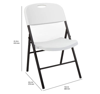 Amazon Basics Folding Plastic Chair with 350-Pound Capacity - 6-Pack, White**New in box**