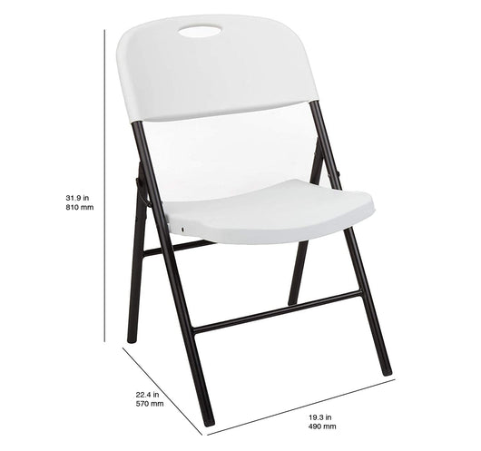 Amazon Basics Folding Plastic Chair with 350-Pound Capacity - 6-Pack, White**New in box**
