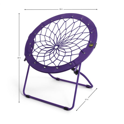 Bunjo 32" Bunjo Woven Bungee with Metal Base Folding Chair, Purple**New l**
