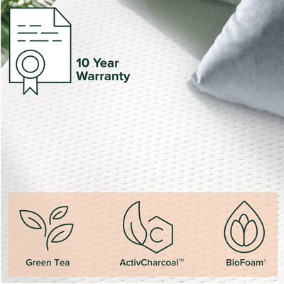 Zinus 10 Inch Green Tea Memory Foam Mattress / CertiPUR-US Certified / Bed-in-a-Box / Pressure Relieving, Full**New in box**