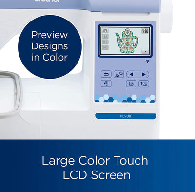 Brother PE800 Embroidery Machine, 138 Built-in Designs, 5" x 7" Hoop Area, Large 3.2" LCD Touchscreen, USB Port, 11 Font Styles- NEW IN BOX!!!!