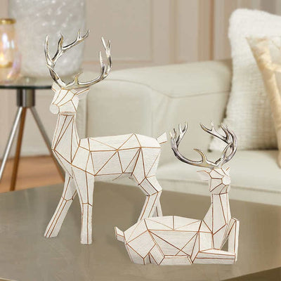 Holiday Geometric Deer, Set of 2**New in box**