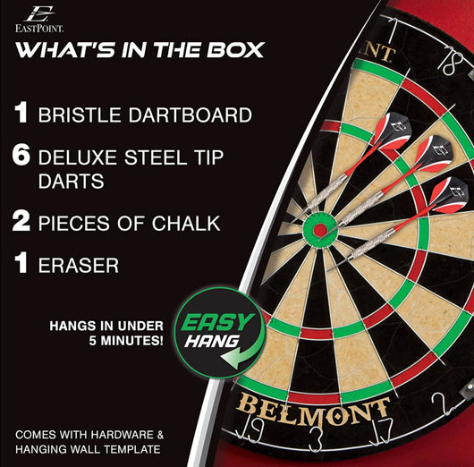 EastPoint Sports Bristle Dartboard and Cabinet Sets- Features Easy Assembly - Complete with All Accessories- NEW IN BOX!!! (Minor damage from shipping)