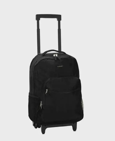Rockland Unisex Luggage 17" Rolling Backpack R01 Black- NEW!!!