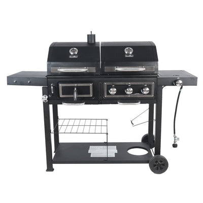 RevoAce Dual Fuel Gas & Charcoal Combo Grill, Black with Stainless! (BRAND NEW IN THE BOX)