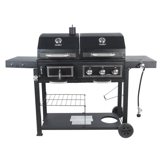 RevoAce Dual Fuel Gas & Charcoal Combo Grill, Black with Stainless! (BRAND NEW IN THE BOX)