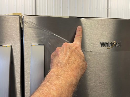 Whirlpool  25.2-cu ft French Door Refrigerator with Ice Maker (Fingerprint Resistant Stainless Steel) ENERGY STAR- new - scratch and dent unit