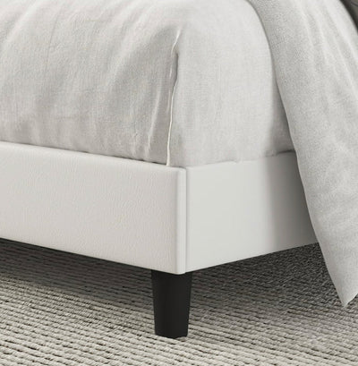 Amolife Queen Bed Frame with Adjustable Headboard, Diamond Button Tufted Style, White- NEW IN BOX!!!!