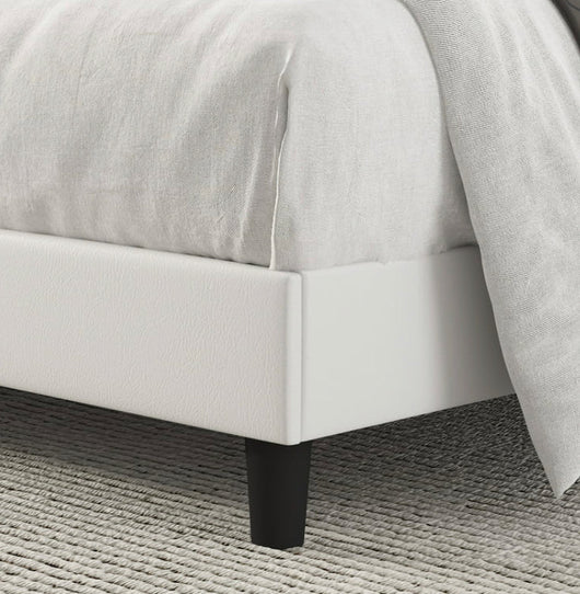 Amolife Queen Bed Frame with Adjustable Headboard, Diamond Button Tufted Style, White- NEW IN BOX!!!!