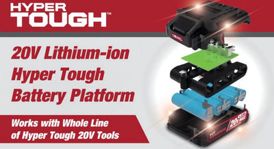 Hyper Tough 20V Max Lithium-ion 3/8 inch Cordless Drill & 70-Piece DIY Home Tool Set Project Kit with 1.5Ah Lithium-ion Battery & Charger, Bit Holder, LED Light & Storage Bag- NEW IN BOX!!!