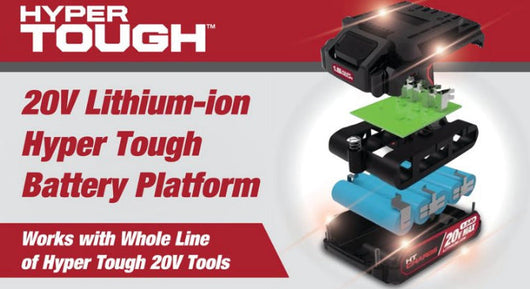Hyper Tough 20V Max Lithium-ion 3/8 inch Cordless Drill & 70-Piece DIY Home Tool Set Project Kit with 1.5Ah Lithium-ion Battery & Charger, Bit Holder, LED Light & Storage Bag- NEW IN BOX!!!