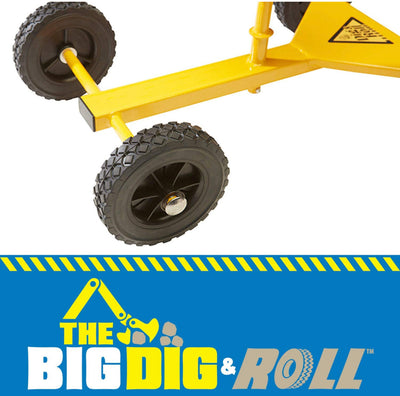 The Big Dig and Roll Ride-On Working Excavator with Wheels, Sandbox Excavator with 360° Rotation- NEW IN BOX!!!!