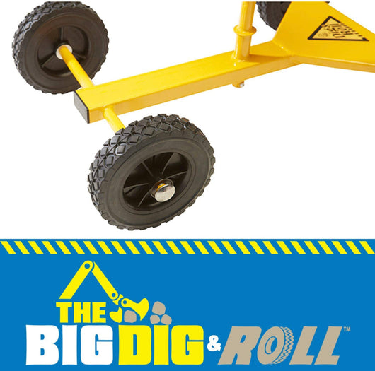 The Big Dig and Roll Ride-On Working Excavator with Wheels, Sandbox Excavator with 360° Rotation- NEW IN BOX!!!!